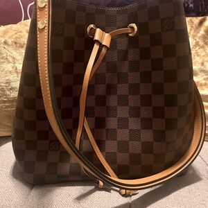 Authentic Orange Damier Ebene Noe Noe